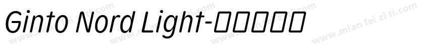 Ginto Nord Light字体转换